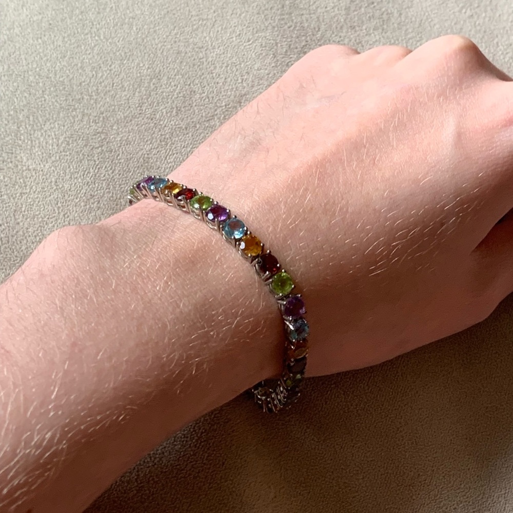 7.5 Inch Multi Gemstone Bracelet